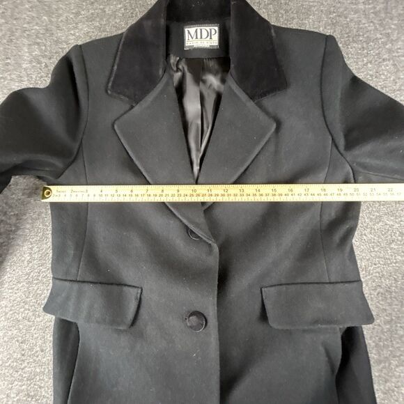 Mario De Pinto MDP Wool Coat Womens Sz M Black Ankle Length Vintage Made In USA - Picture 9 of 9